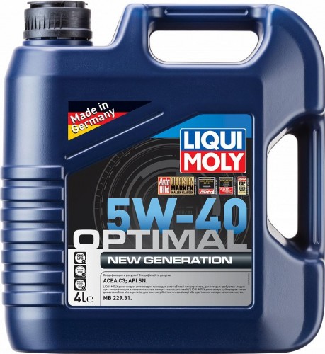 Масло моторное LIQUI MOLY SAE  5W40 Optimal New Generation 4 л 39033 синтетическое 39033