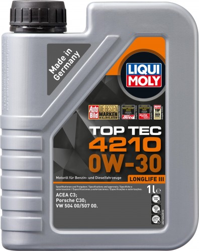 Масло моторное LIQUI MOLY SAE  0W30 Top Tec 4210 1 л 21604 синтетическое 21604
