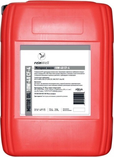 Масло моторное REINWELL 10W40 CF-4 20 л синтетическое 4915 / 12406