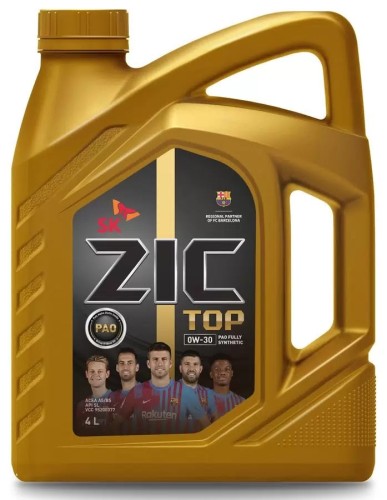 Масло моторное ZIC TOP 0W30 4 л 162680