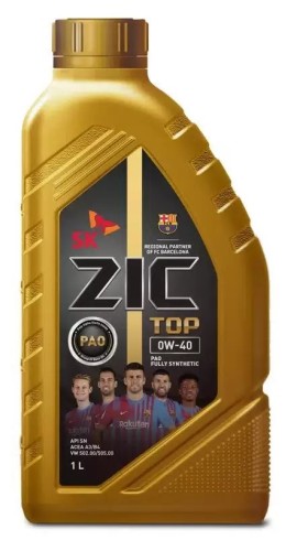 Масло моторное ZIC TOP 0W40 1 л 132611