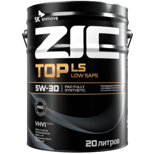 Масло моторное ZIC TOP LS 5W30 20 л 192612