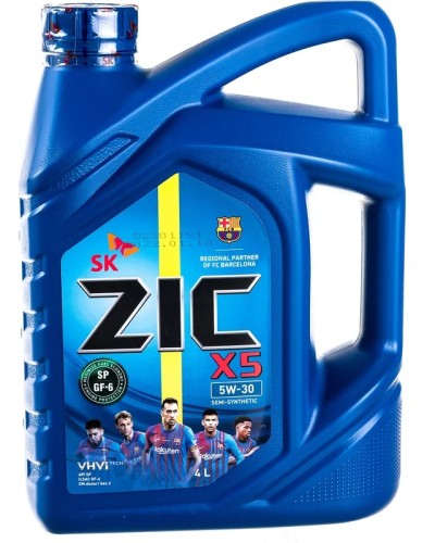 Масло моторное ZIC X5 5W30  4 л 162621