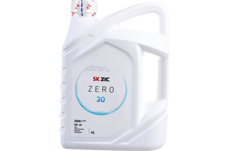 Масло моторное ZIC ZERO 30 0W30  4 л 162676