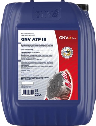 Масло трансмиссионное GNV ATF III 20 л GA31111012607011110020 - изображение 2