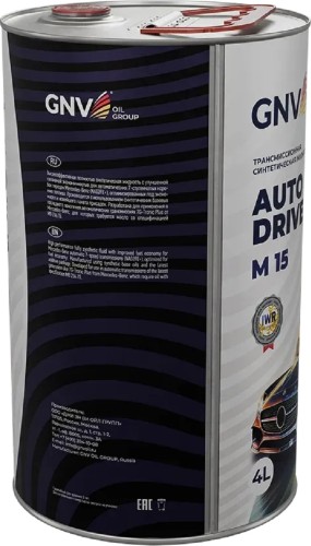 Масло трансмиссионное GNV Auto Drive M 15 4 л GADM115012610012130004 - изображение 3