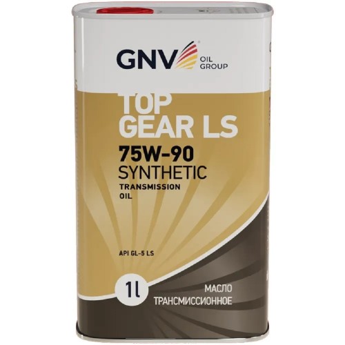 Масло трансмиссионное GNV Top Gear LS Synthetic 75W90 GL-5 1 л (металл. канистра) GTG1072015LS0007590001 - изображение 2