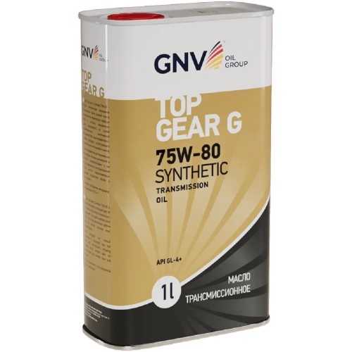 Масло трансмиссионное GNV Top Gear G Synthetic 75W80 GL-4 1 л (металл. канистра) GTG1G72015G40007580001 - изображение 3
