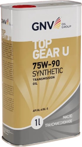 Масло трансмиссионное GNV Top Gear U Synthetic 75W90 GL-4/5 1 л (металл. канистра) GTG1U72015G45007590001 - изображение 2