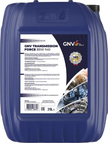 Масло трансмиссионное GNV Transmission Force 85W140 20 л GTF1112202145185140020 - изображение 2