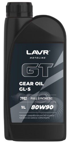 Масло трансмиссионное LAVR MOTO GT GEAR OIL 80W90 GL5, 1 л Ln7902