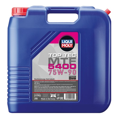 Масло трансмиссионное LIQUI MOLY 75W 90 Top Tec MTF 5400 20 л 21792 21792