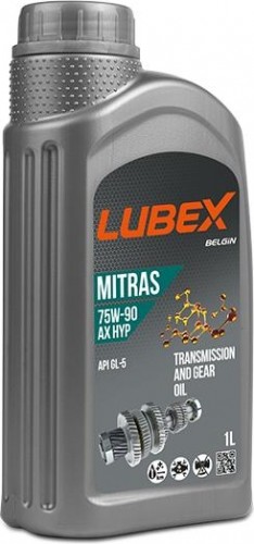 Масло трансмиссионное Lubex MITRAS AX HYP 75W90 GL-5 1 л. полусинтетическое L020-0881-1201
