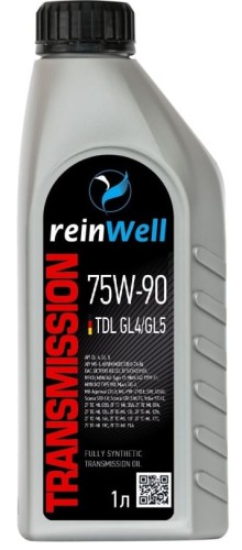 Масло трансмиссионное REINWELL 75W90 TDL GL4/GL5  1 л синтетическое 4999 / 13701