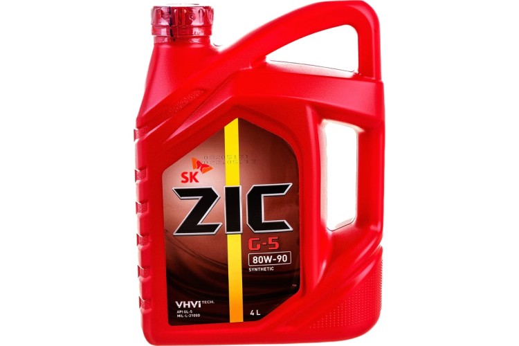Масло трансмиссионное ZIC G-5 80W90 GL-5  4 л 162633