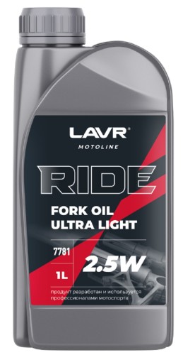 Масло вилочное LAVR MOTO RIDE Fork oil 2,5W, 1 л Ln7781