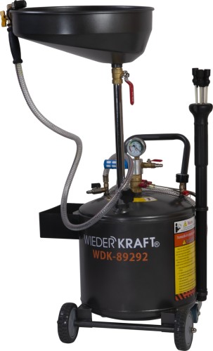 Маслосборная установка WiederKraft WDK-89292 40л с воронкой и откачкой через щуп в0000008794