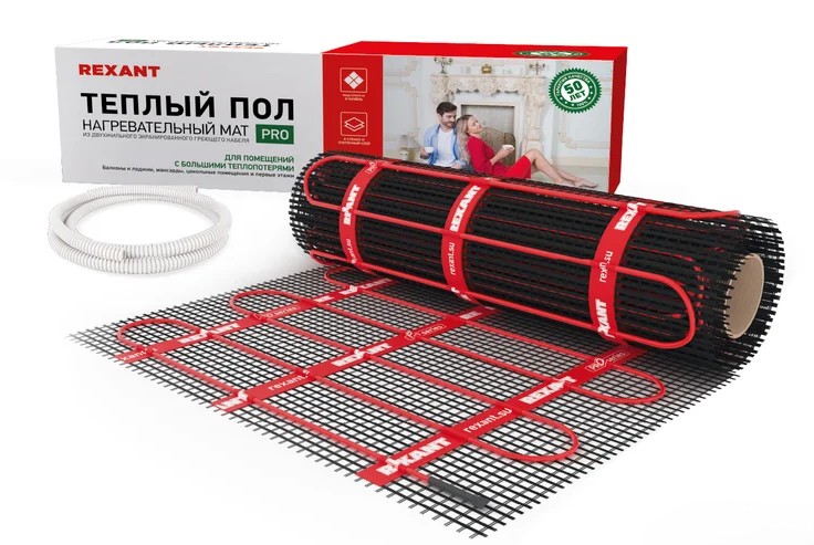 Мат нагревательный REXANT 51-0011 PRO RNX -1,5-330 двухжильный с экраном