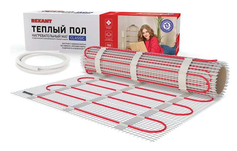Мат нагревательный REXANT 51-0504-2 Classic RNX -2,0-300 двухжильный с экраном