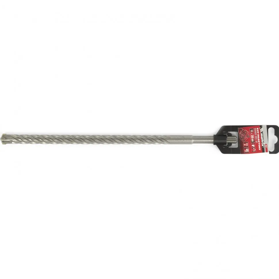 Бур по бетону Matrix 14 x 300 мм, SDS Plus c крестовой пластиной Matrix - изображение 3