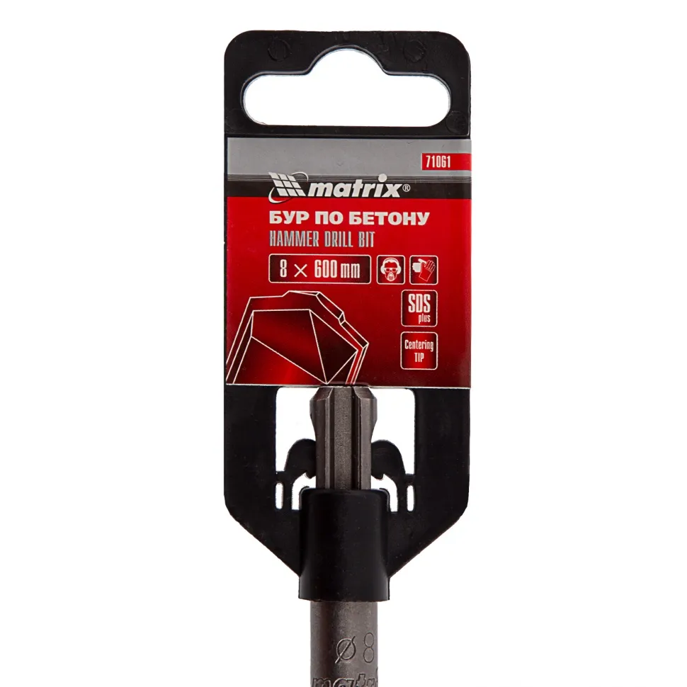 Бур по бетону Matrix 8 x 600 мм, SDS Plus Matrix - изображение 6
