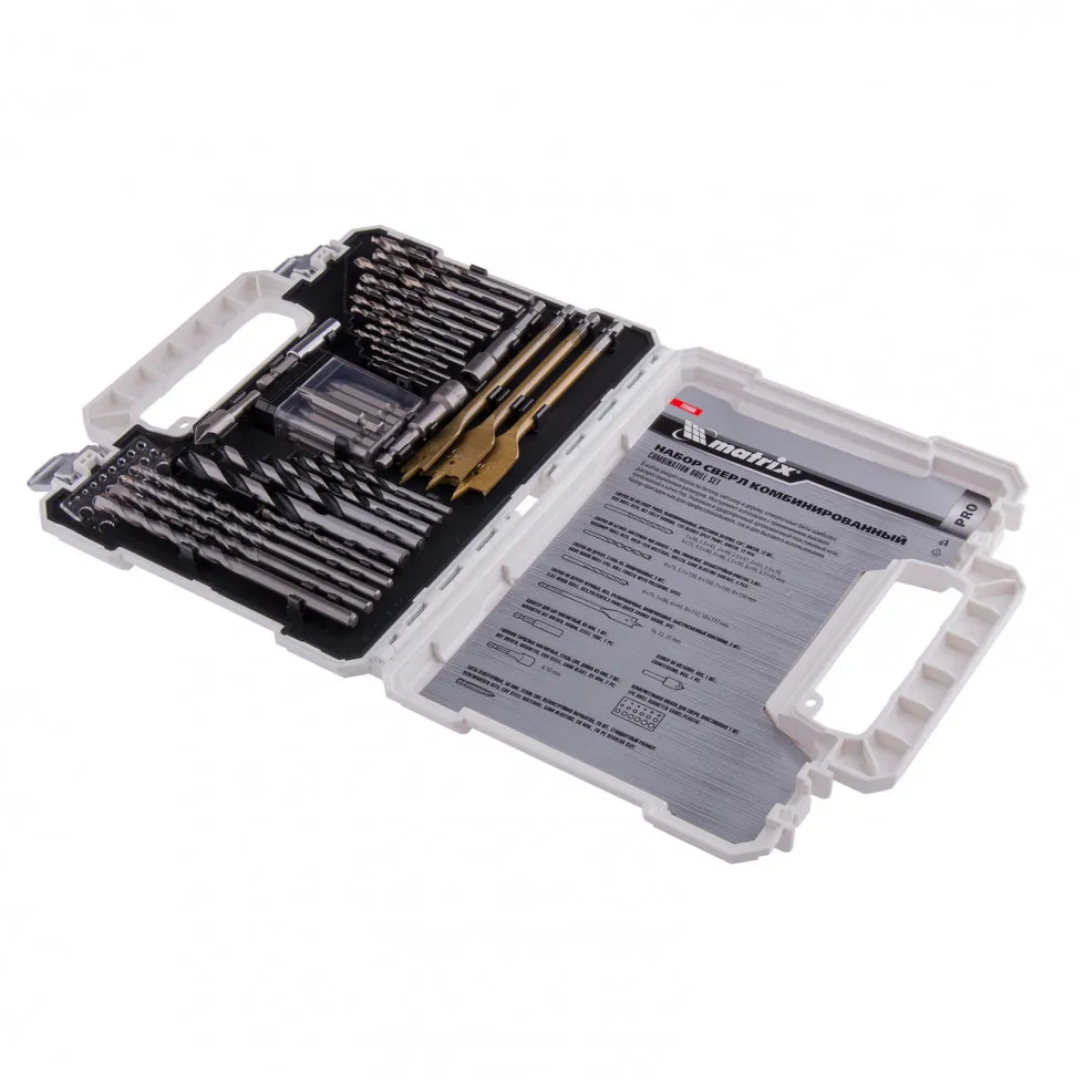 Набор сверл комбинированный Matrix Pro 50 шт 725650 - изображение 3