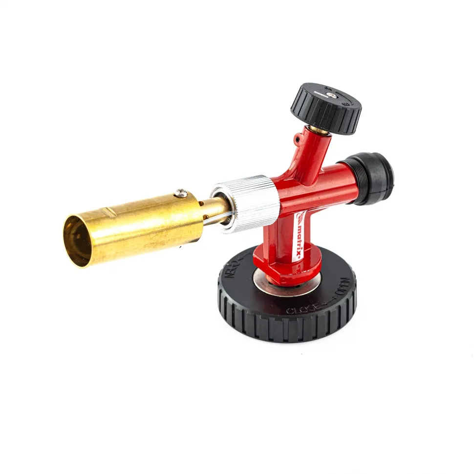 Профессиональная горелка на газовый баллон, пьезоподжиг, металлический корпус Matrix - изображение 2