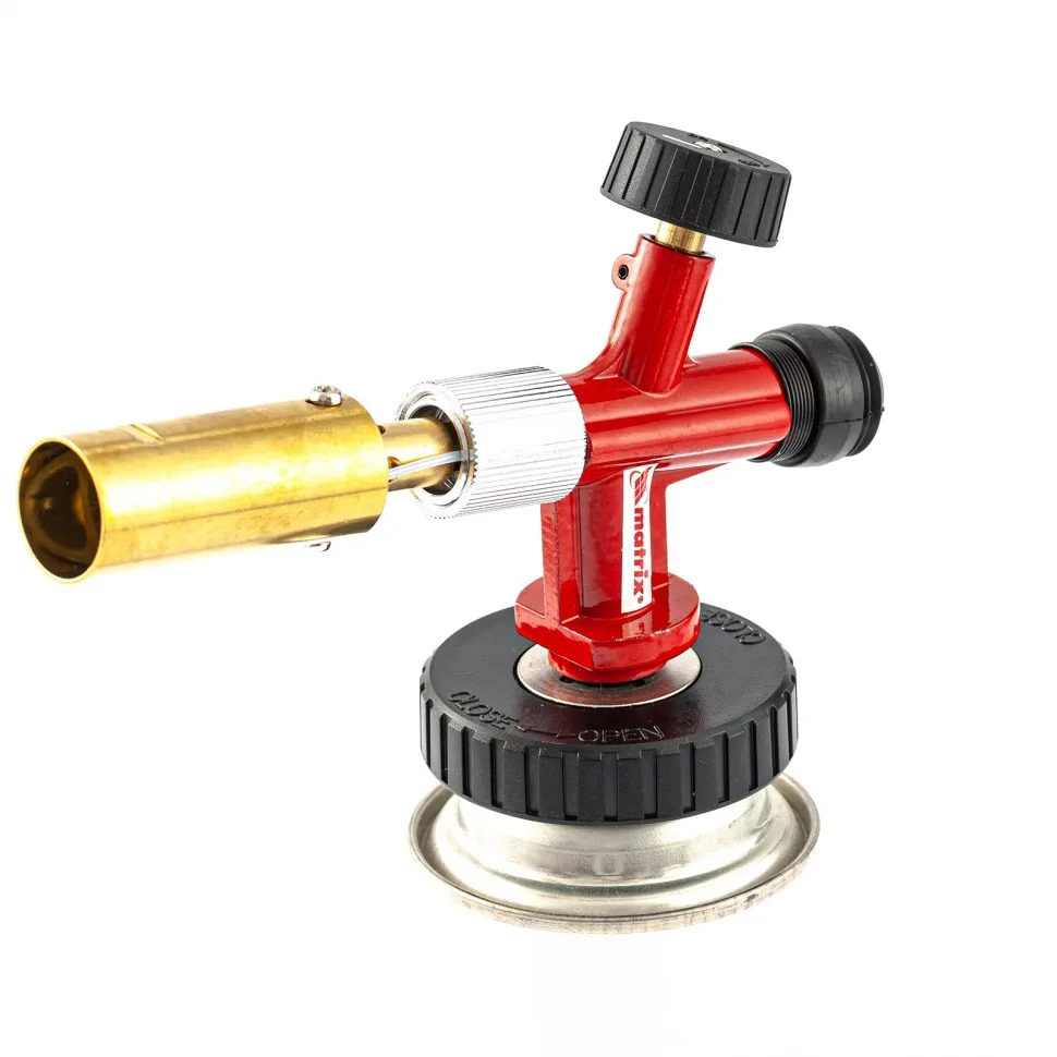 Профессиональная горелка на газовый баллон, пьезоподжиг, металлический корпус Matrix - изображение 4