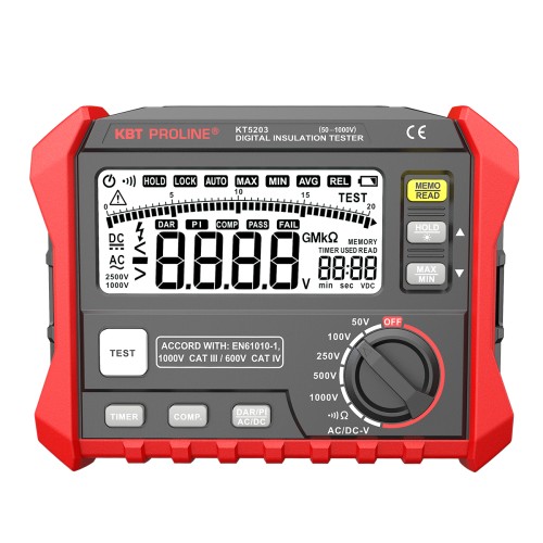 Мегаомметр КВТ KT 5203 серия PROLINE цифровой 89638