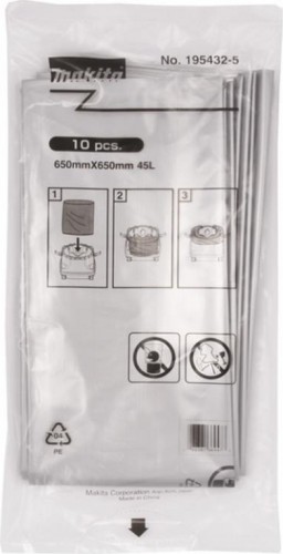 Мешок для пылесоса MAKITA полиэтиленовый DVC860L/DVC864L  (10шт) 195432-5 - изображение 2