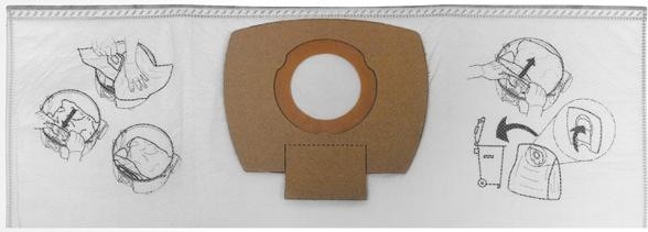 Мешок для пылесоса MAKITA VC2012L, VC2512L, VC3011L (5 шт.) P-72899 P-72899