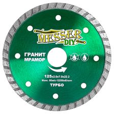 Диск алмазный турбо Messer DIY 125 мм (гранит, мрамор) - изображение 2