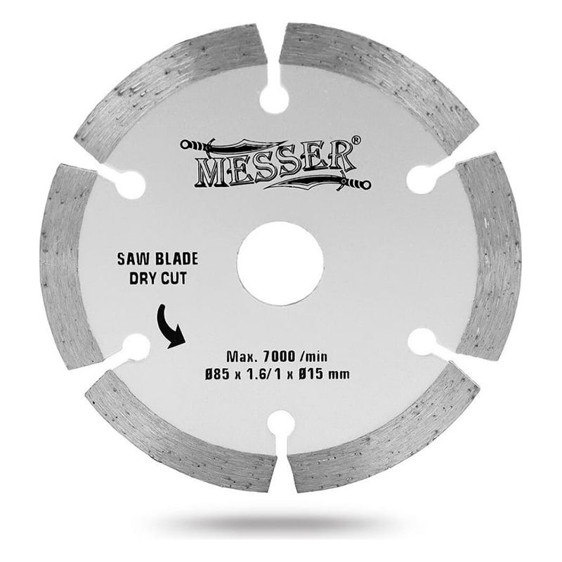 Циркулярная мини-пила MESSER M200 в комплекте с 3мя дисками (алмаз, HSS, TCT) и направляющей шиной ( - изображение 7