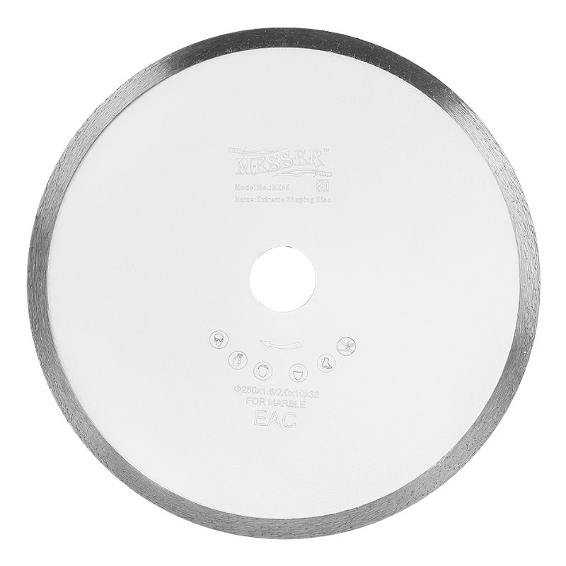 Алмазный диск для резки мрамора MESSER M/X, мокрый, 250D-2.0T-10W-32/25,4