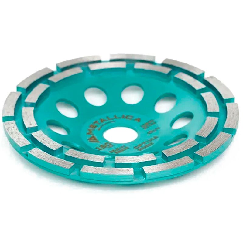 Чашка алмазная шлифовальная двухрядная METALLICA Optima 150x22,2 мм, по бетону