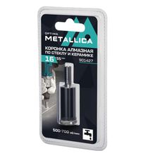 Коронка алмазная METALLICA Optima  16x55 мм, #80, по стеклу, плитке, 1 шт, в блистере. - изображение 2