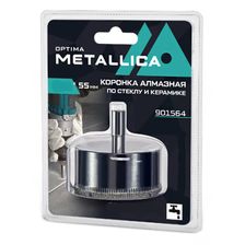 Коронка алмазная METALLICA Optima  75x55 мм, #80, по стеклу, плитке, 1 шт, в блистере - изображение 2