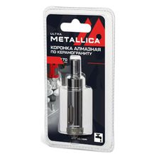 Коронка алмазная METALLICA Ultra  16х70 мм, #46, с сверлом, по керамограниту, плитке, в блистере - изображение 2