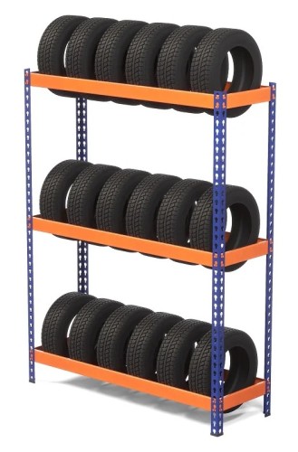 Металлический стеллаж ГТС Профи для шин 2000x1240x500 мм. ярусы: 3 шт. (б/н) 99-2010504 - изображение 2