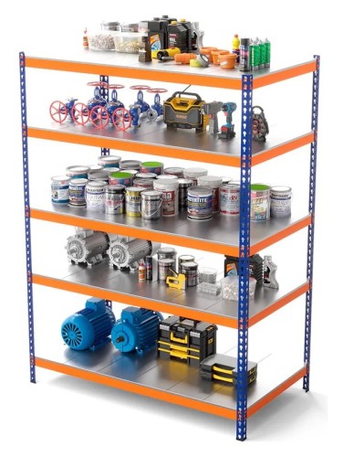 Металлический стеллаж ГТС Профи 2500x1240x655, ярусы: 5 шт. оцинк. метал. 99-251265507 - изображение 2