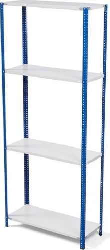 Металлический стеллаж ГТС ТС Лайт 2000x1000x300, полки: 4 шт. синие стойки 99-200100300С - изображение 2
