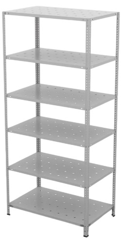 Металлический стеллаж ГТС ТС Лайт 2200x1000x600, полки: 6 шт. метал. перф. 99-221060404
