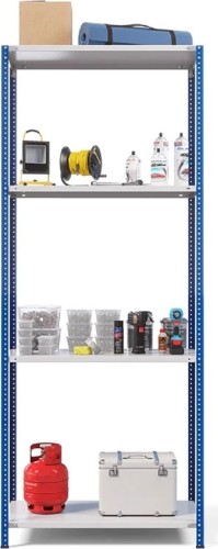 Металлический стеллаж ГТС ТС Лайт 2000x1000x600, полки: 4 шт. синие стойки 99-2001006004С - изображение 3