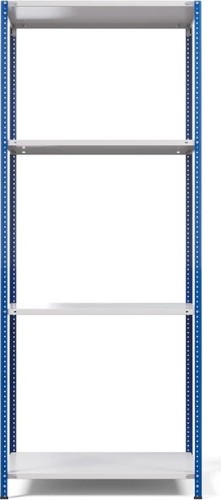 Металлический стеллаж ГТС ТС Лайт 2000x1000x500, полки: 4 шт. синие стойки 99-200100504С