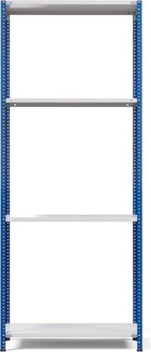 Металлический стеллаж ГТС ТС Лайт 2000x1000x300, полки: 4 шт. синие стойки 99-200100300С