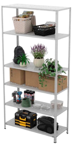 Металлический стеллаж ГТС ТС Лайт 2200x1000x400, полки: 6 шт. метал. перф. 99-221040404 - изображение 3