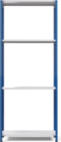 Металлический стеллаж ГТС ТС Лайт 2000x1000x400, полки: 4 шт. синие стойки 99-2001004004С