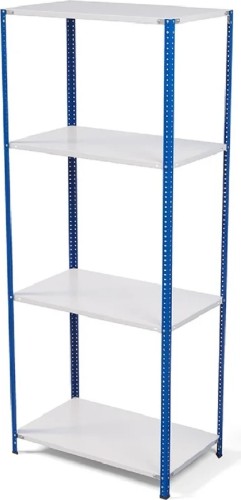 Металлический стеллаж ГТС ТС Лайт 2000x1000x600, полки: 4 шт. синие стойки 99-2001006004С - изображение 2