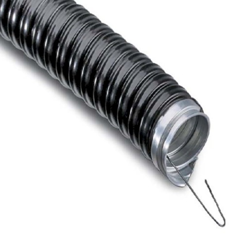 Металлорукав REXANT 28-0115-50 в ПВХ изоляции МРПИнг-15 (бухта 50 м/уп) с зондом