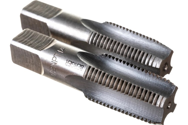Метчик BERGER BG BG1182 1/2-14NPT дюймовые комплектные 2 шт.